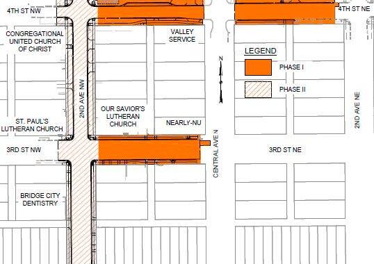 Paving improvement map beginning Aug. 28, 2024.
